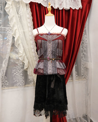 Ozz Angelo Garnet Gothic Camisole