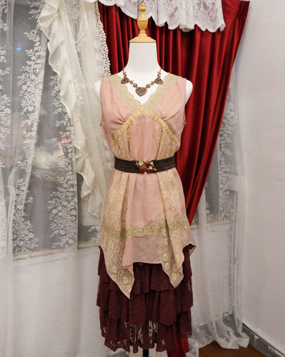 Axes Femme Peach Sheer Camisole