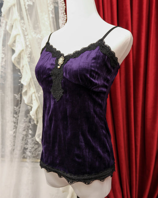 Purple Velvet Cameo Camisole