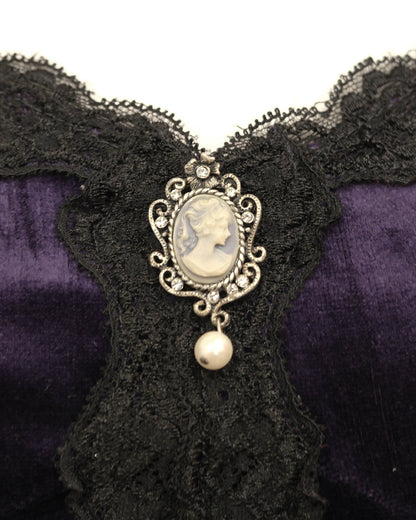 Purple Velvet Cameo Camisole