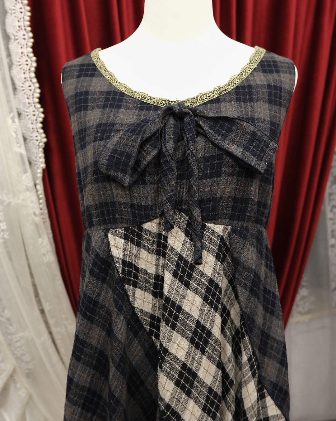 Plaid Patchwork Dress