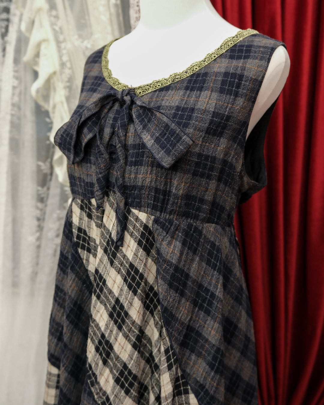 Plaid Patchwork Dress