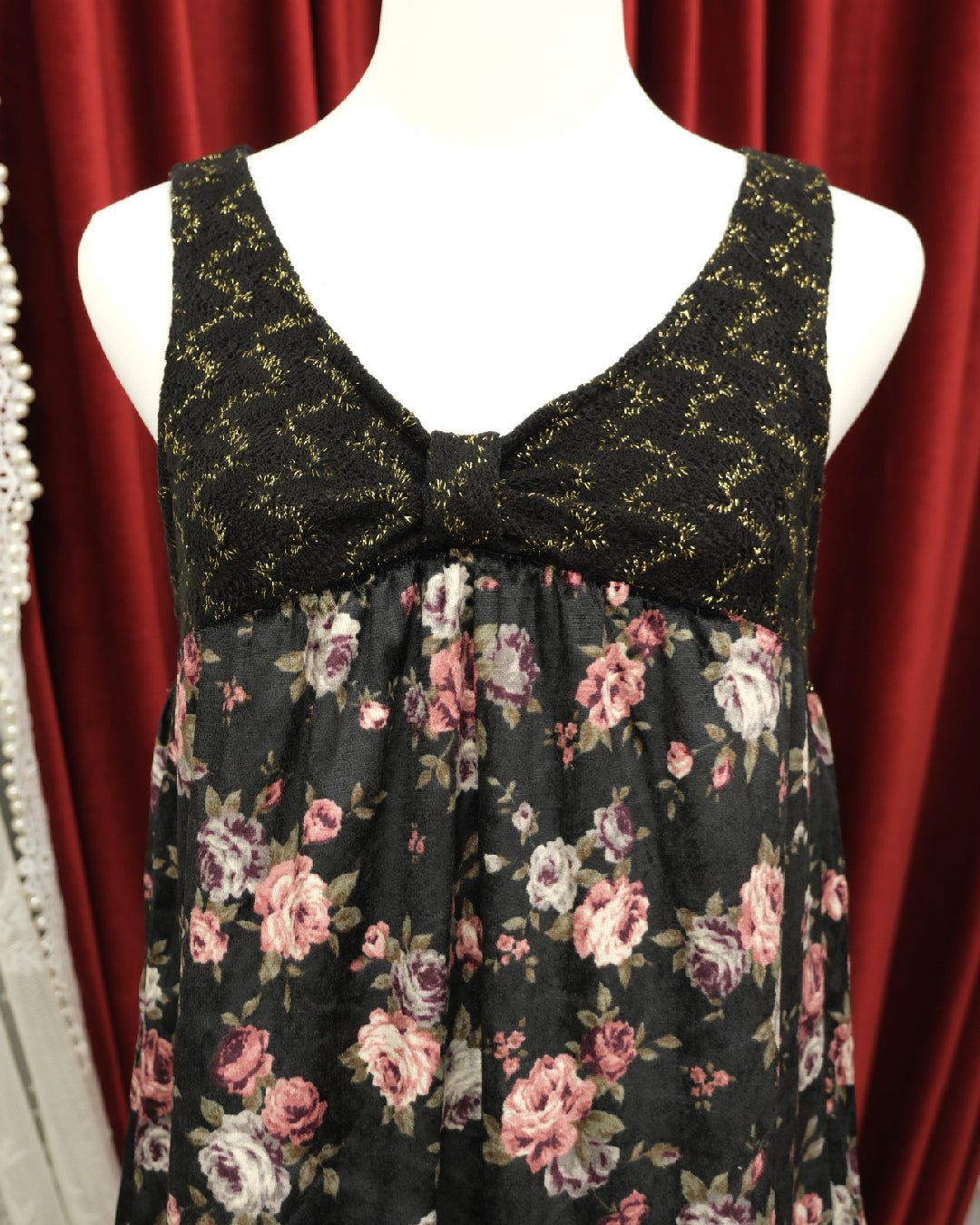 Rosa & Rosa Velvet Floral Dress