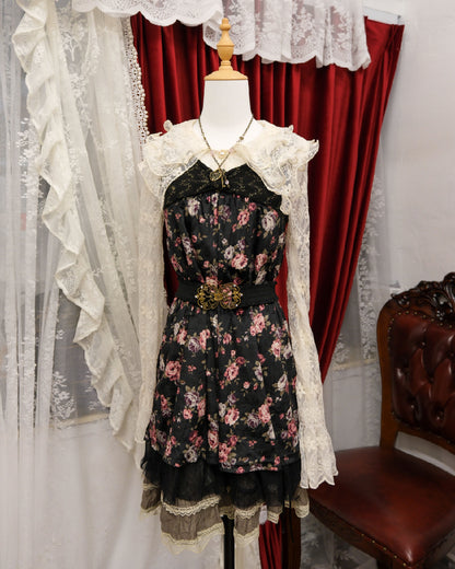 Rosa & Rosa Velvet Floral Dress