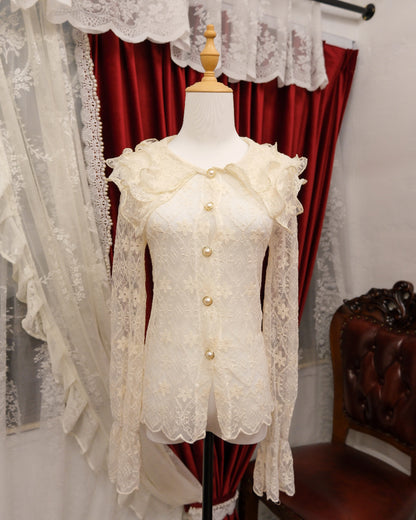 Cream Lacey Ruffle Outer