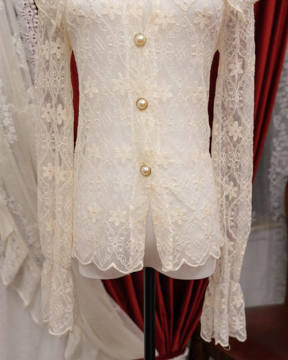 Cream Lacey Ruffle Outer