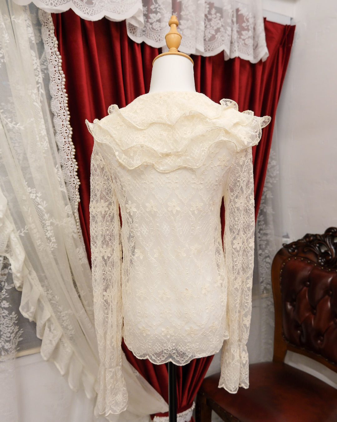 Cream Lacey Ruffle Outer