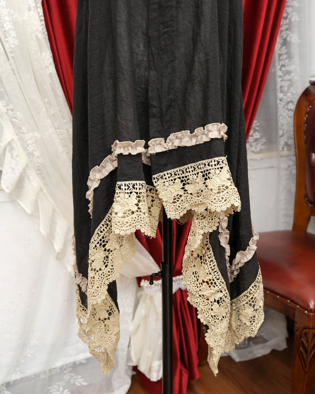 Inky Cotton-linen Long Outer