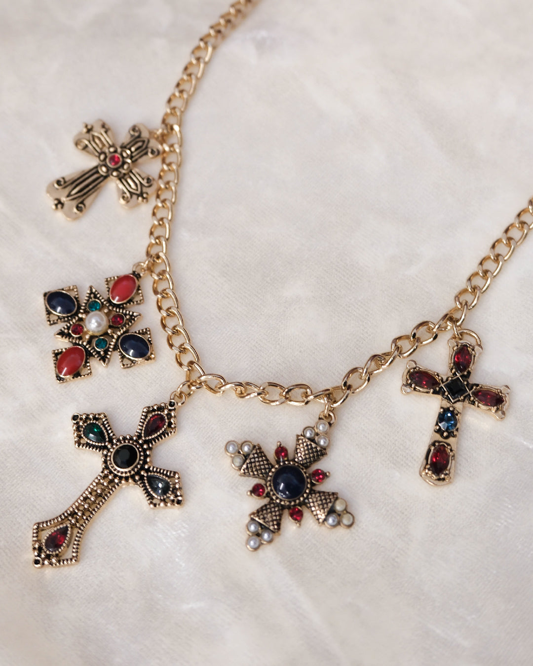 Sacred Prism Crosses Necklace
