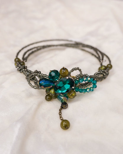 Emerald Beaded Choker