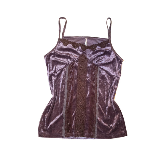 Violet Lace Velvet Cami