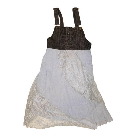 [axes femme] Denim Lace Patchwork Dress