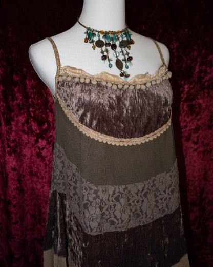 Autumn Chestnut Layers Cami Dress