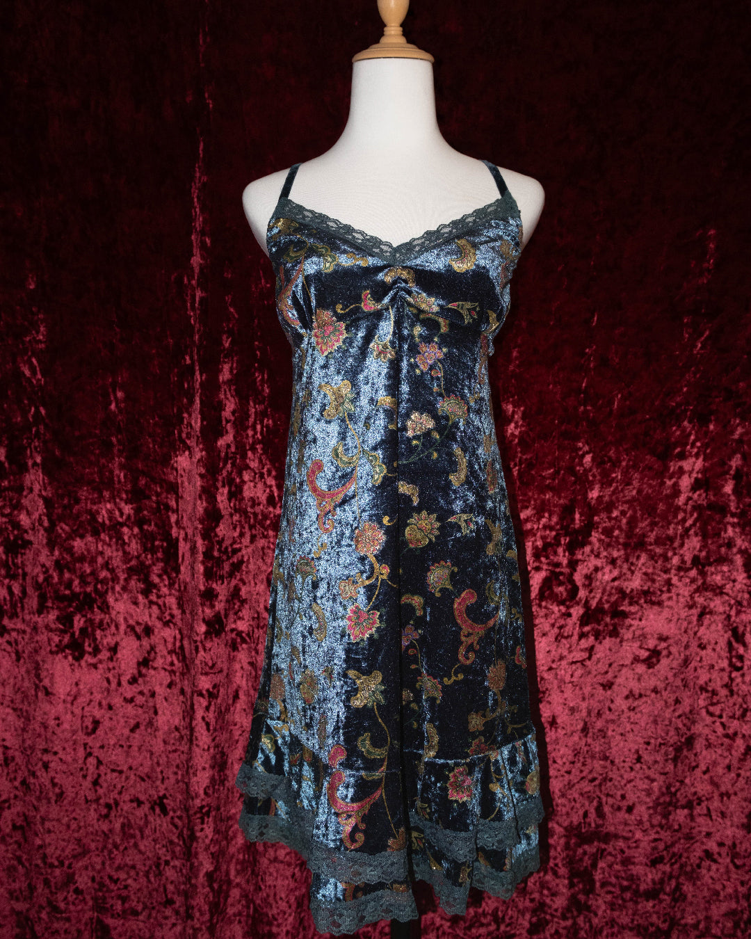 Cashew Sea Velvet Dress