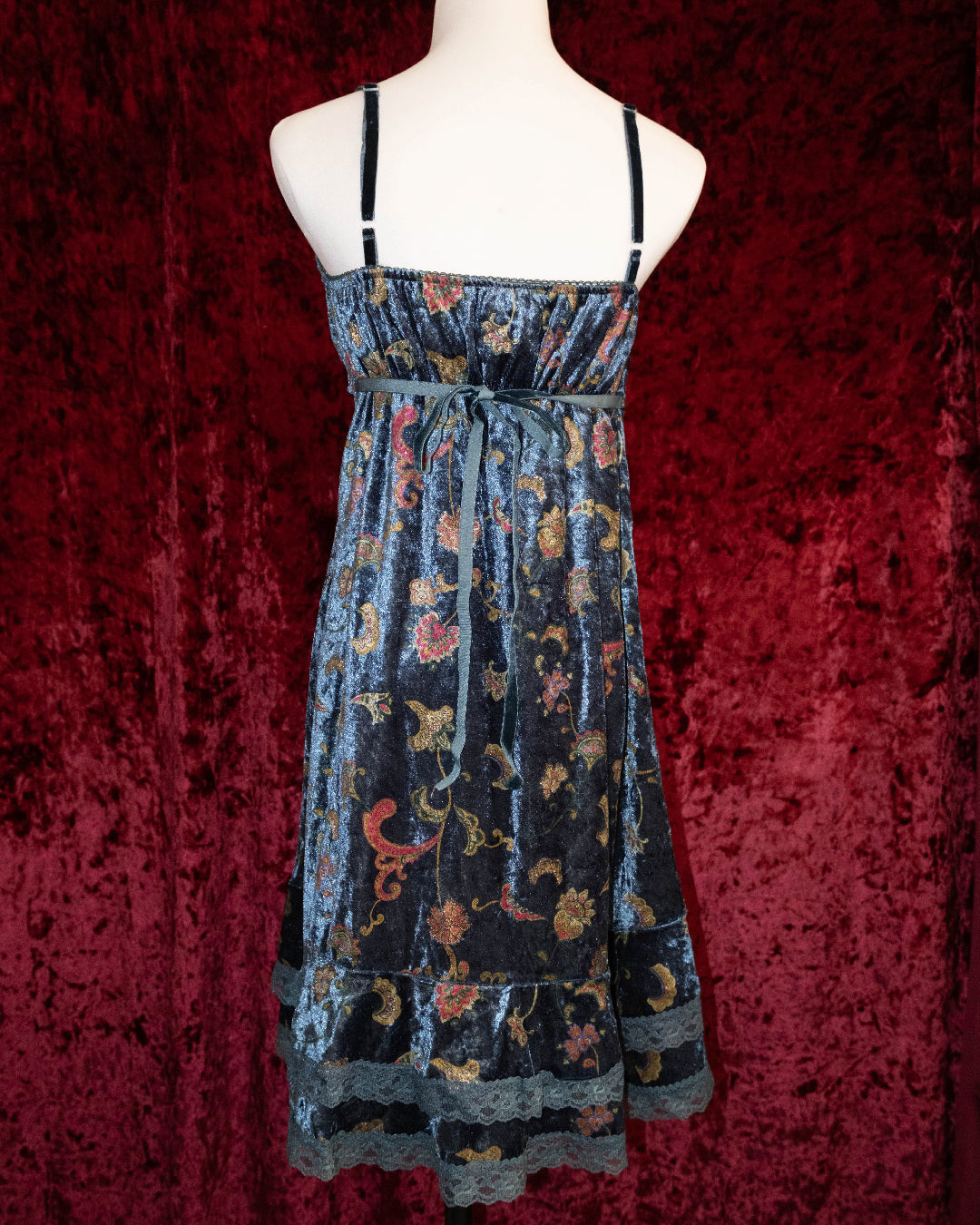 Cashew Sea Velvet Dress