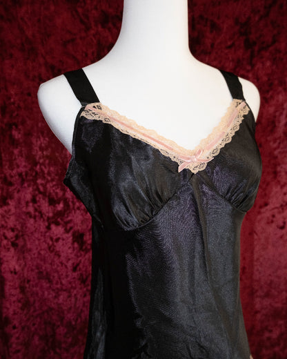 Black Pink Silk Cami
