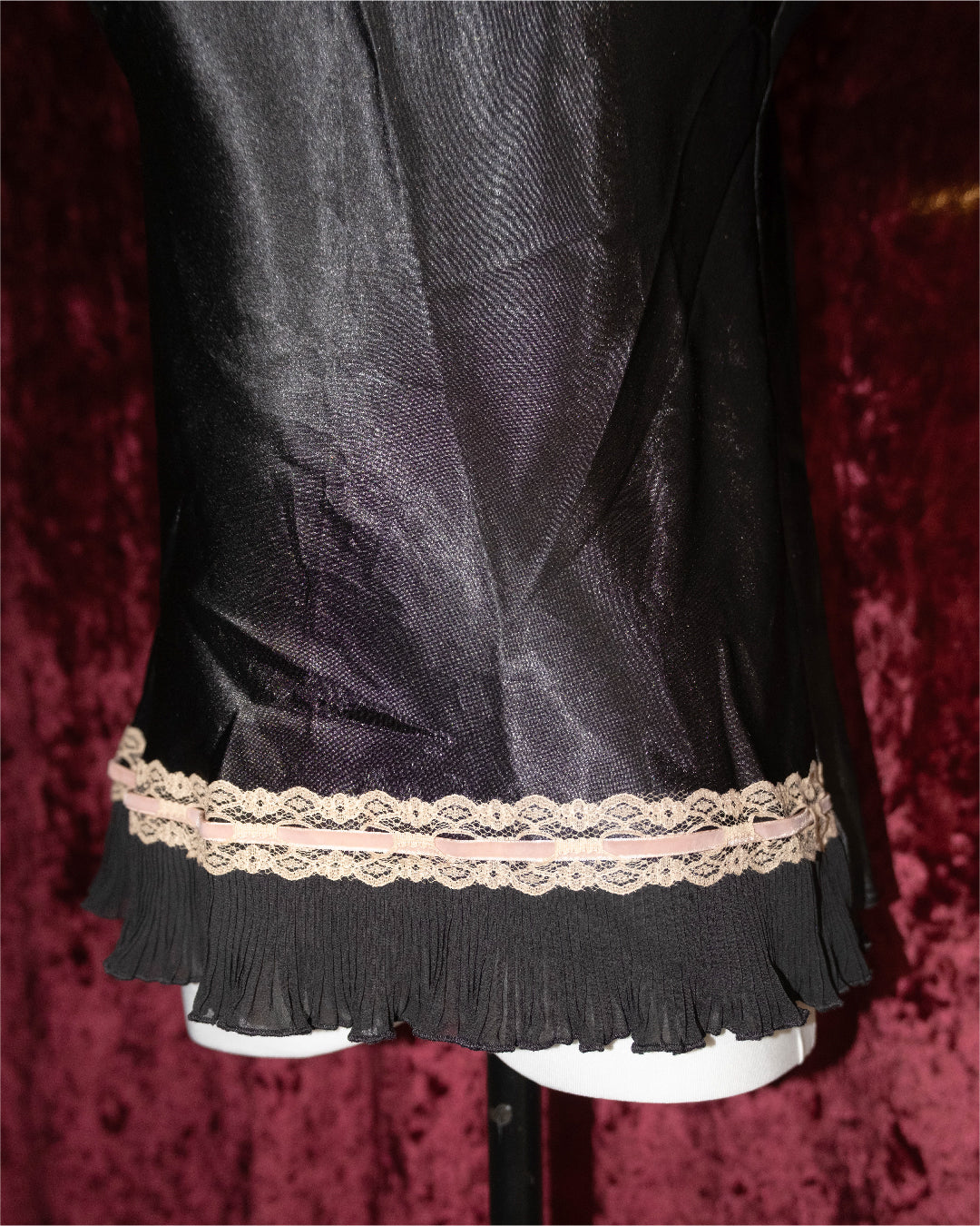 Black Pink Silk Cami