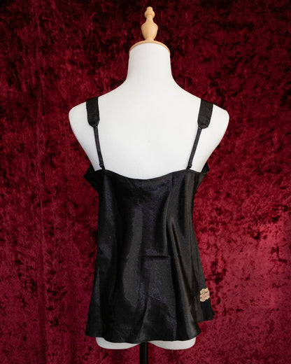 Black Pink Silk Cami