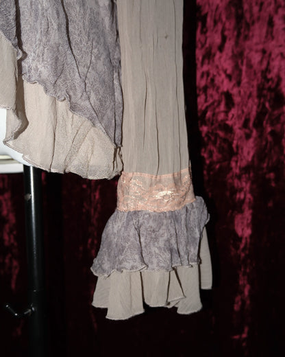 [Italy] Grey Ruffled Pixie Cardigan