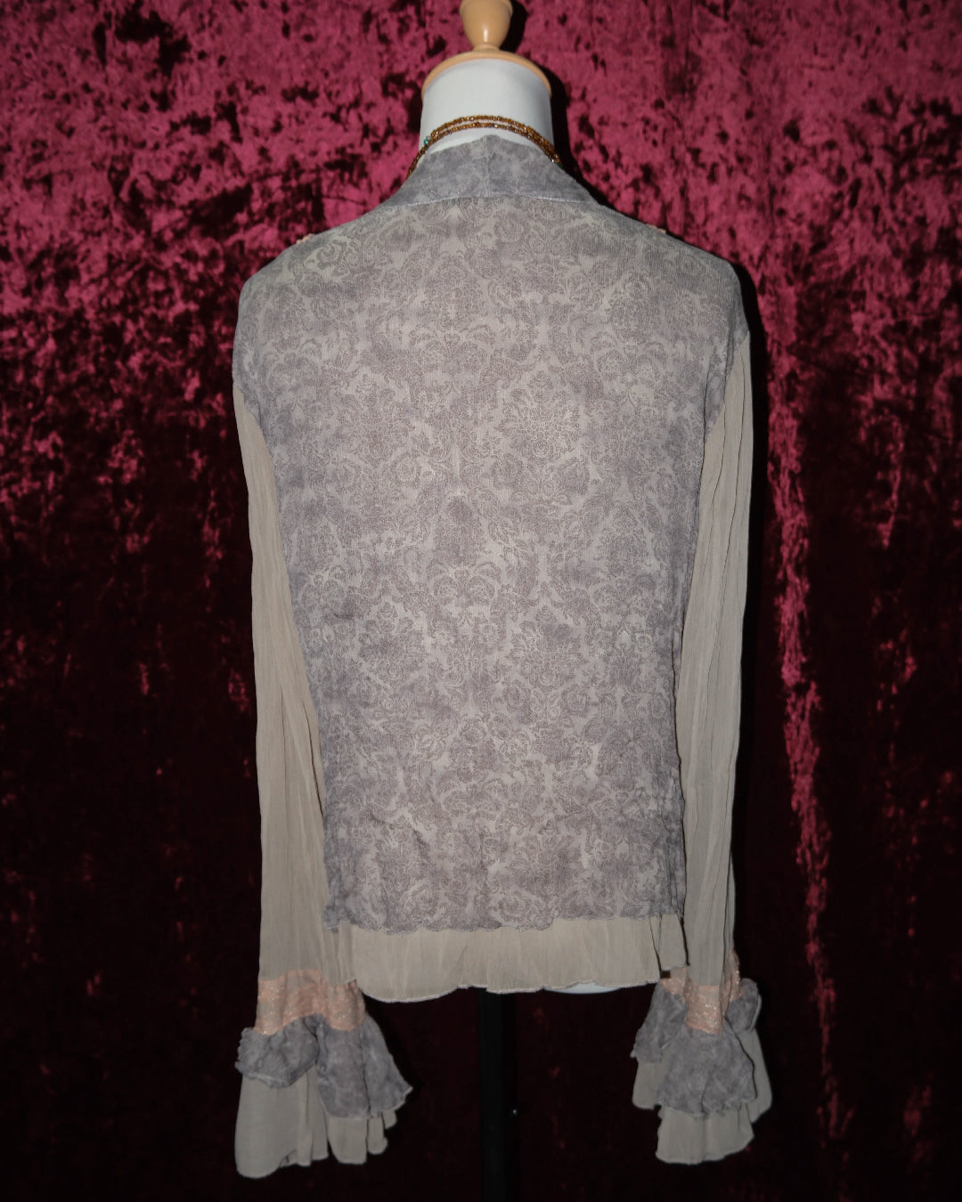 [Italy] Grey Ruffled Pixie Cardigan