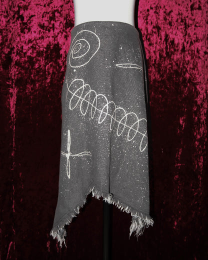 Stardust Cartographer Cosmic Print Midi Skirt