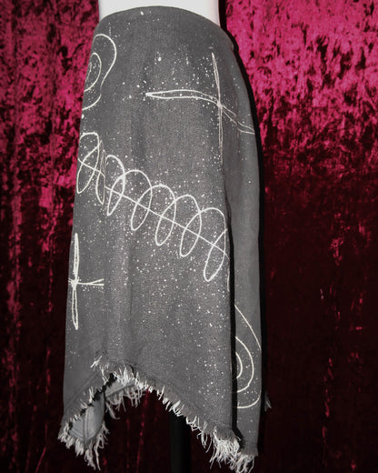 Stardust Cartographer Cosmic Print Midi Skirt