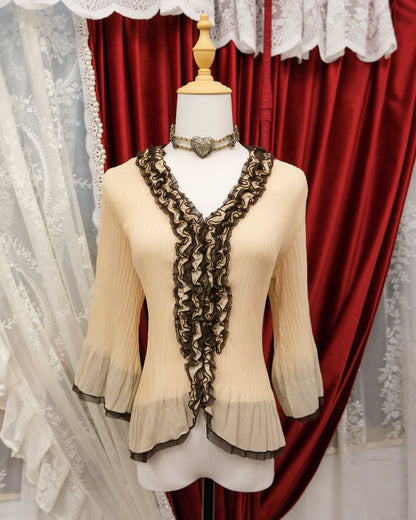 Butter Cream Ruffle Top