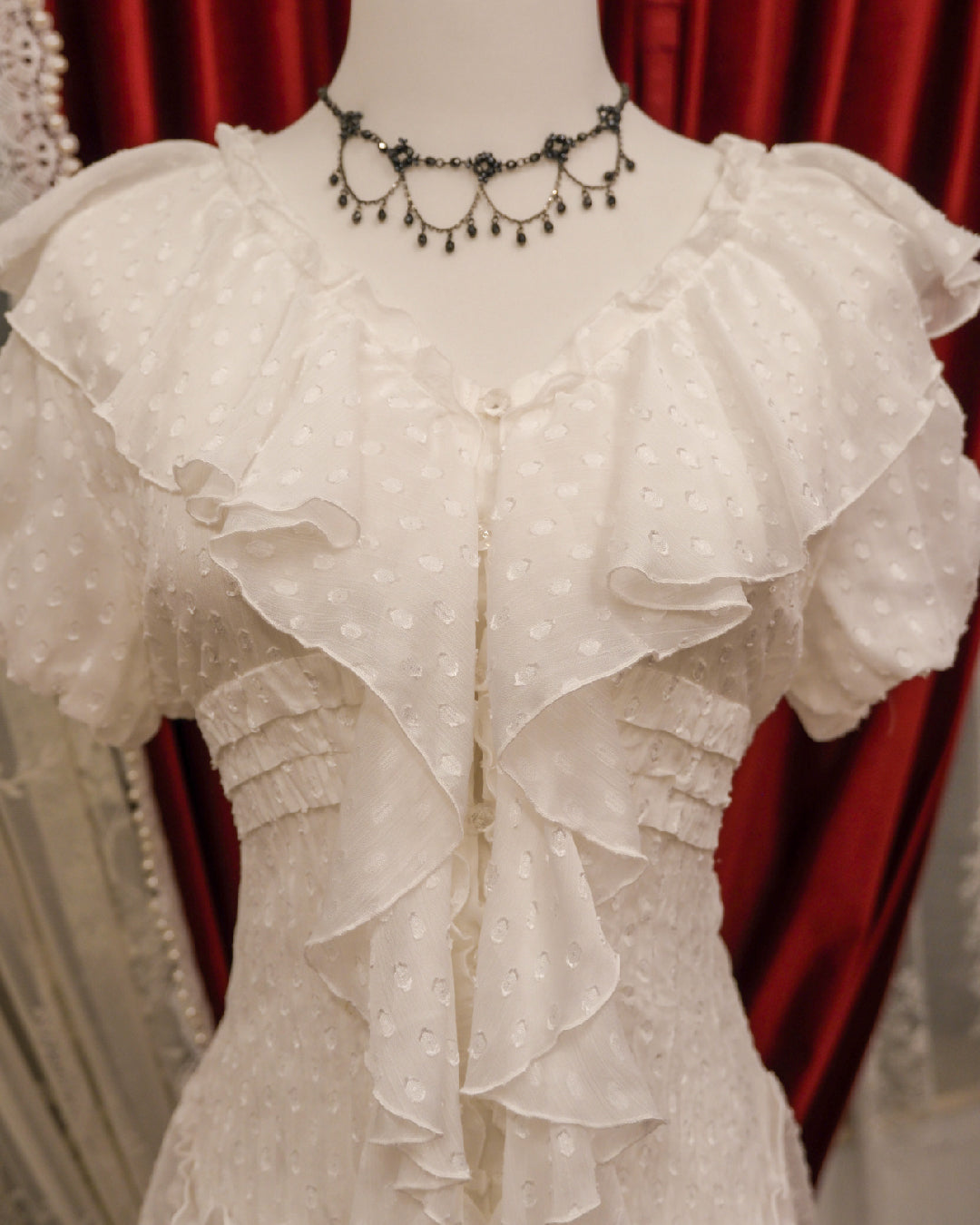 Morgan Milk White Ruffle Top