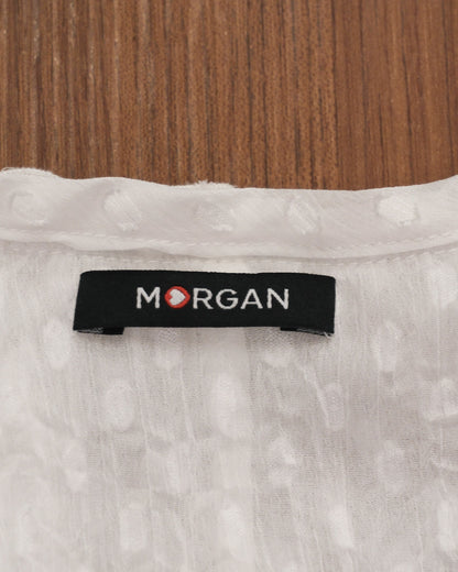 Morgan Milk White Ruffle Top
