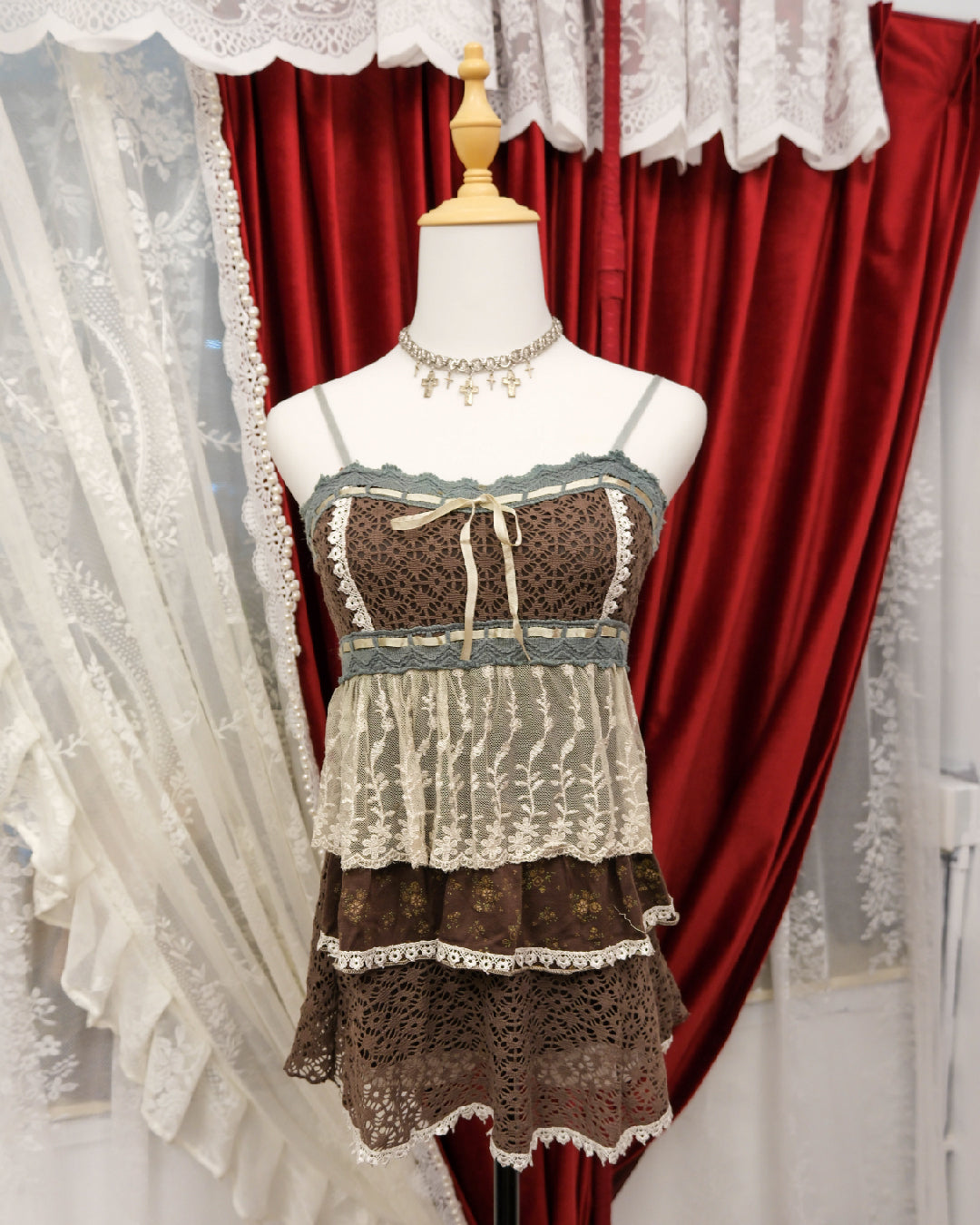 Pecan Layer Lace Camisole