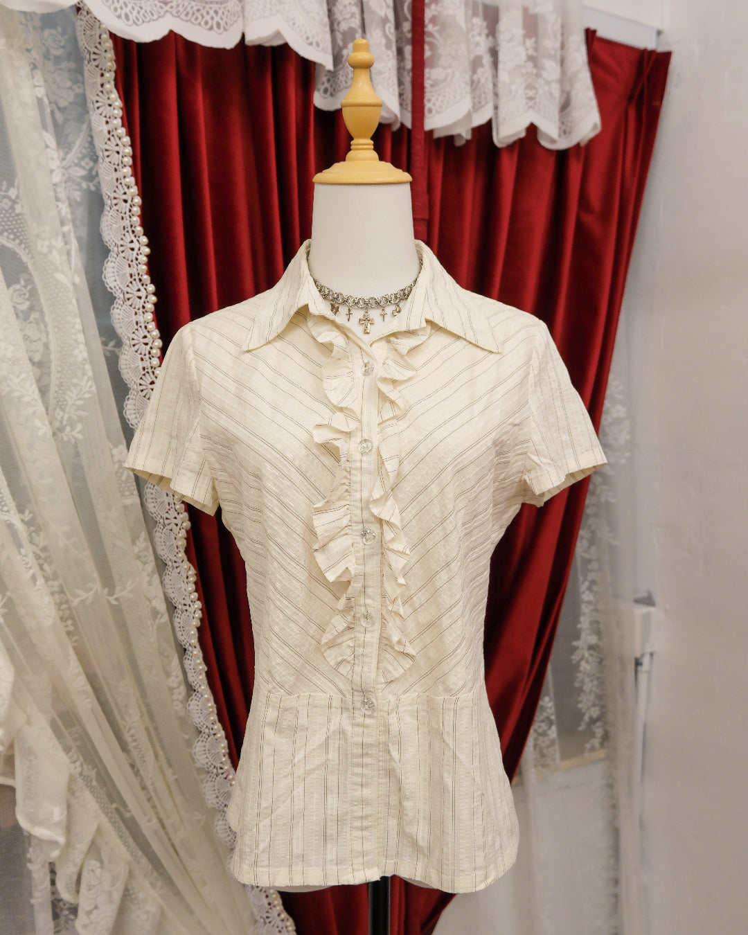 Stripe Ruffle Shirt