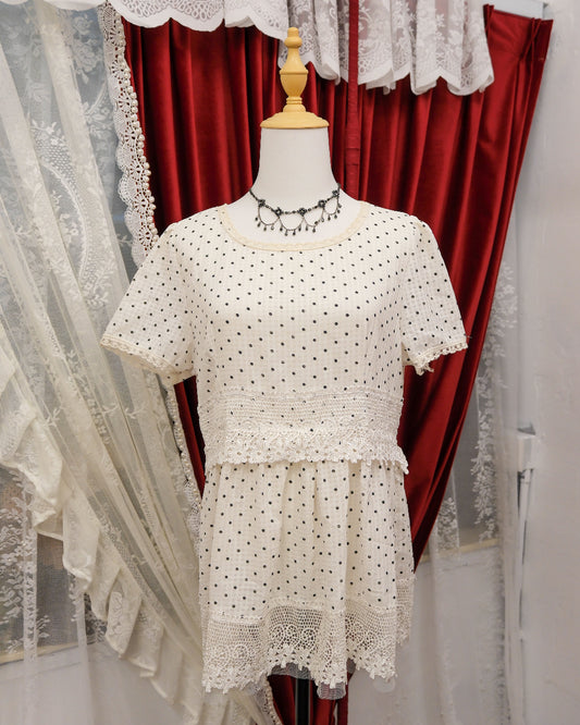 Polka Dots Plaid Top