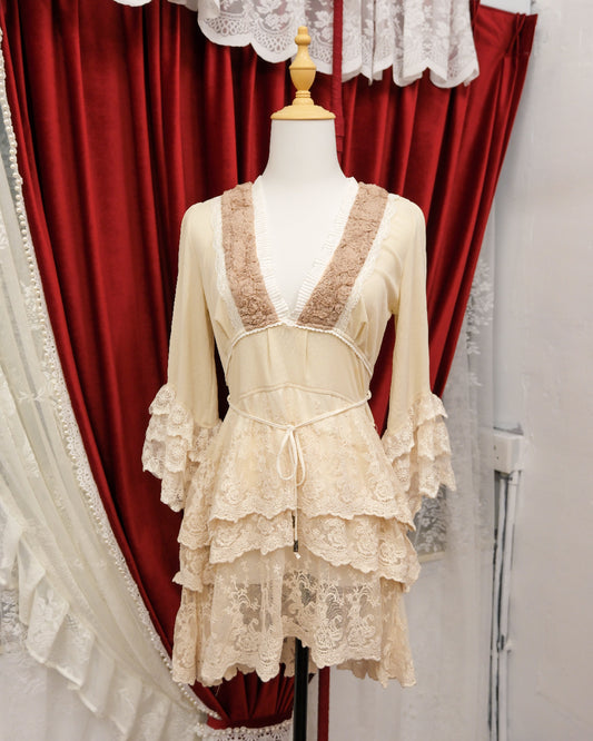 Ozz Angelo Victorian Beige Dress