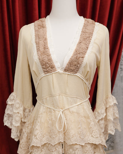 Ozz Angelo Victorian Beige Dress