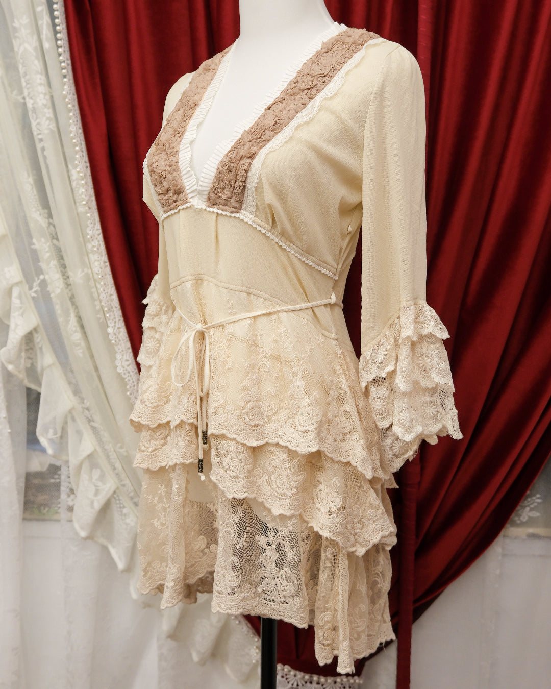 Ozz Angelo Victorian Beige Dress