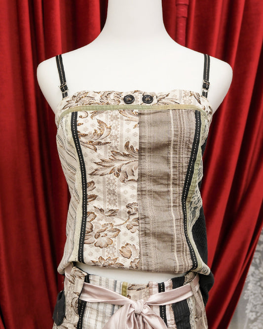 [Paris] Des filles à la vanille Patchwork Camisole & Skirt Set
