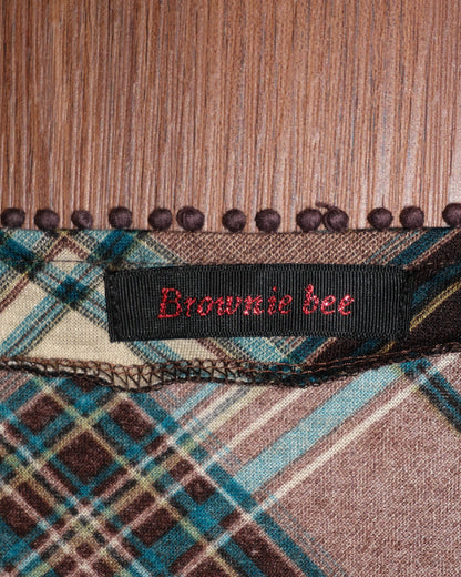 [Korea] Brownie Bee Plaid Top