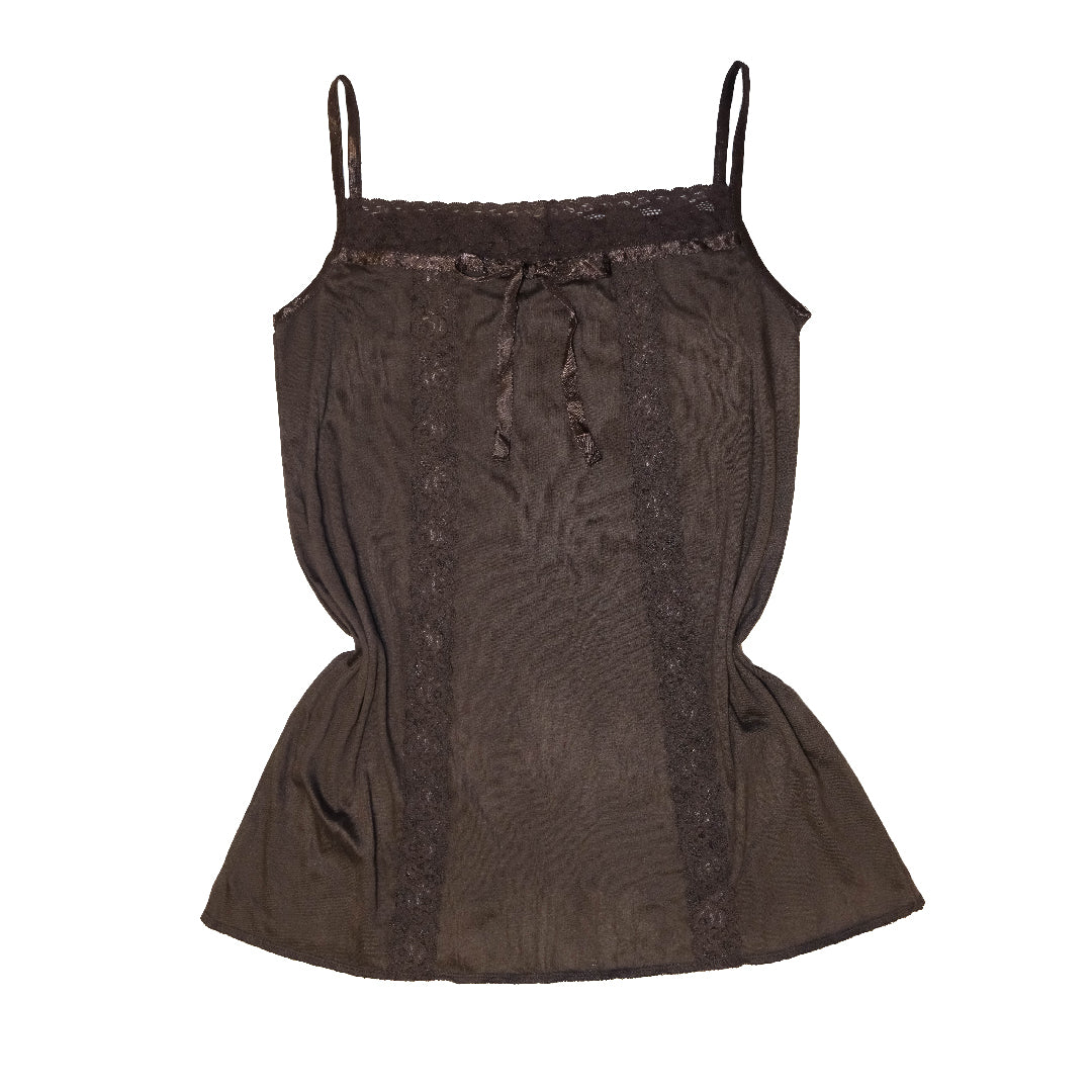 Coffee Lacy Cami