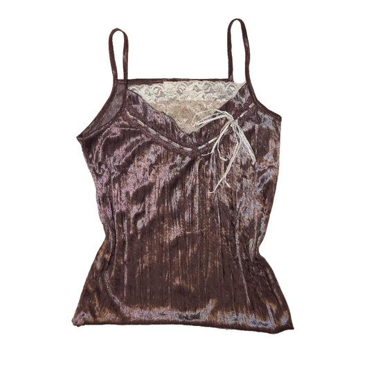Plum Pink Lacey Velvet Cami
