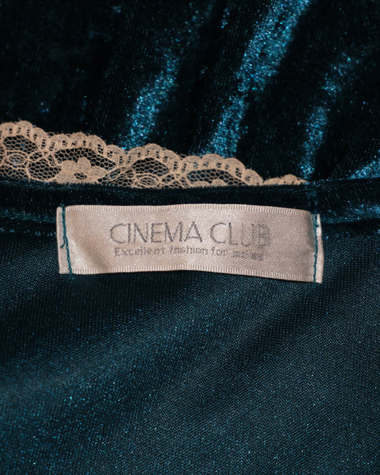 Swan Blue Velvet Dress