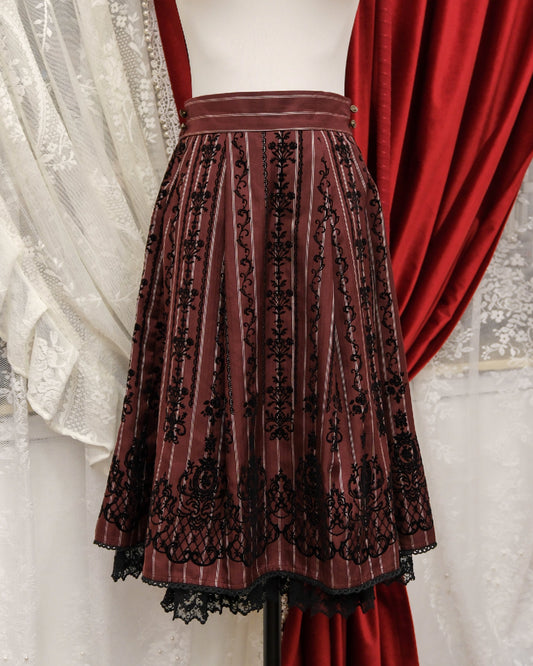 Axes Femme Wine Red Gothic Skirt