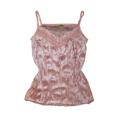 Blush Pink Glitter Velvet Cami