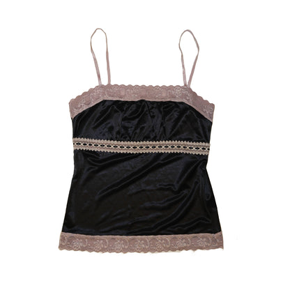 Jade Black Silk Cami