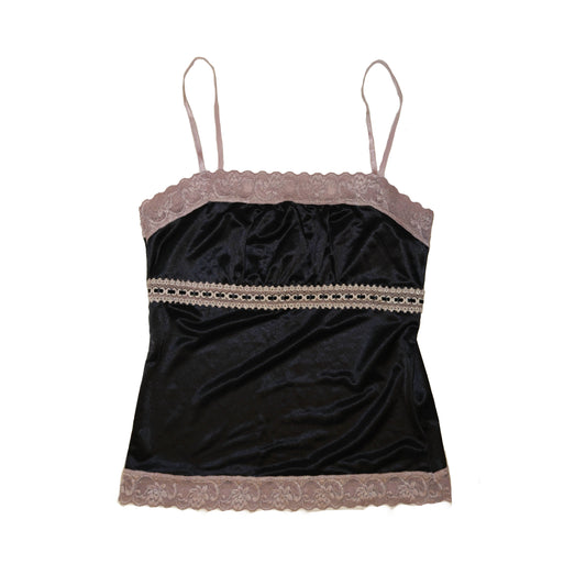 Jade Black Silk Cami