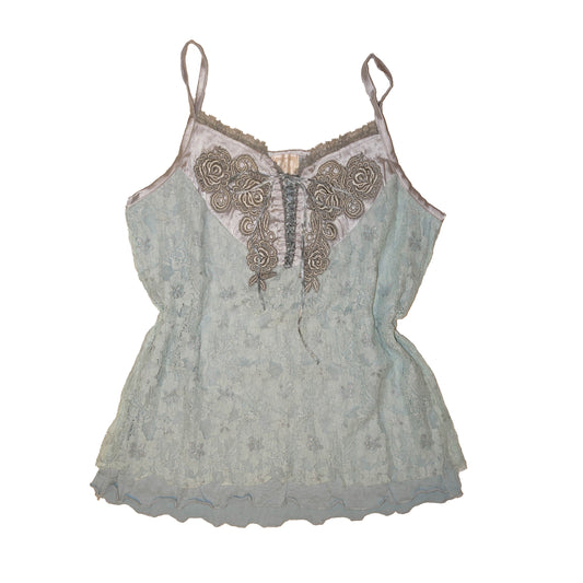 Baby Blue Lacey Ribbon Cami