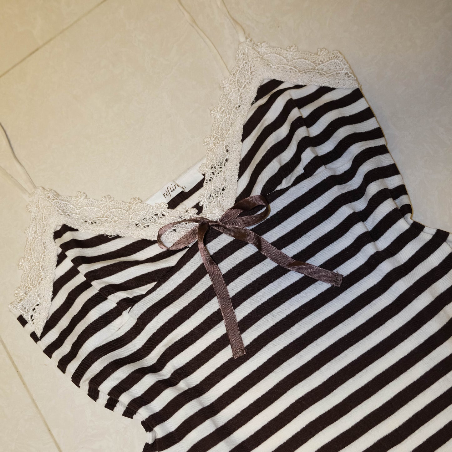 Hazel Stripe Ribbon Cami