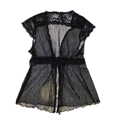 Black Polka Mesh Outer