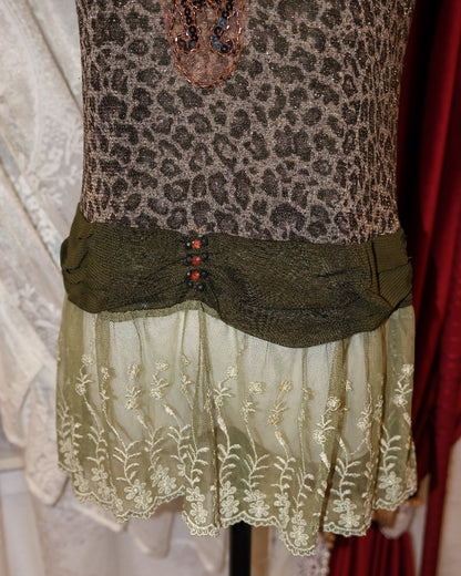 Leopard Mesh Top