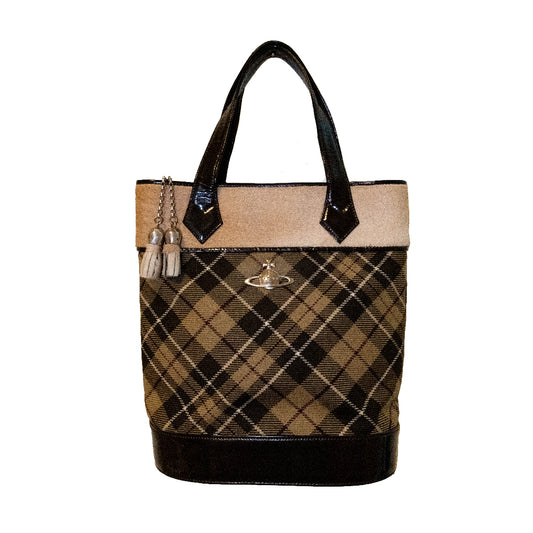 Vivienne Westwood Pony Check Tote Bag