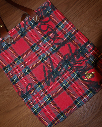 Vivienne Westwood Plaid Tote Bag
